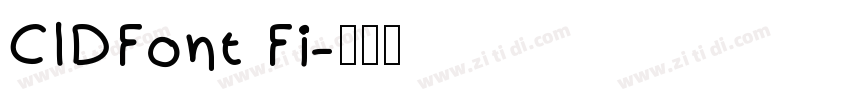 CIDFont Fi字体转换